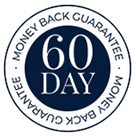 60-day money back guarantee seal